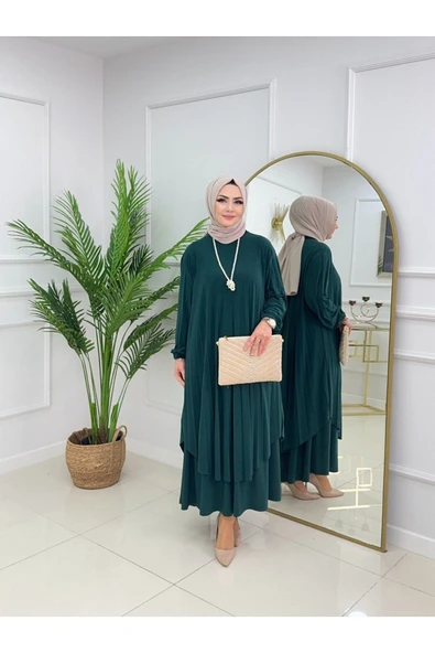 Kadın Tesettür Takımı 2'Li Takım Etek & Tunik - Resim 7