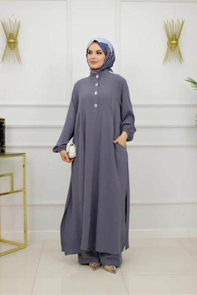 Kadın Tesettür 2'Li Takım Tunik & Pantolon - Resim 7