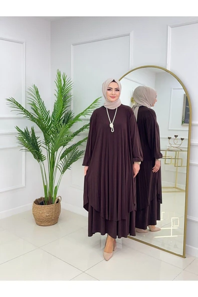 Kadın Tesettür Takımı 2'Li Takım Etek & Tunik - Resim 5