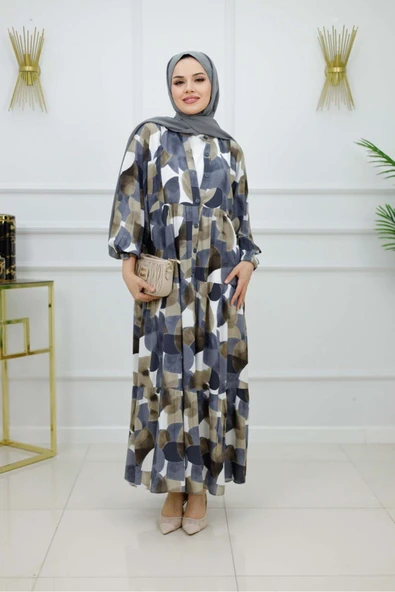 Kadın Tesettür Elbise - Resim 5