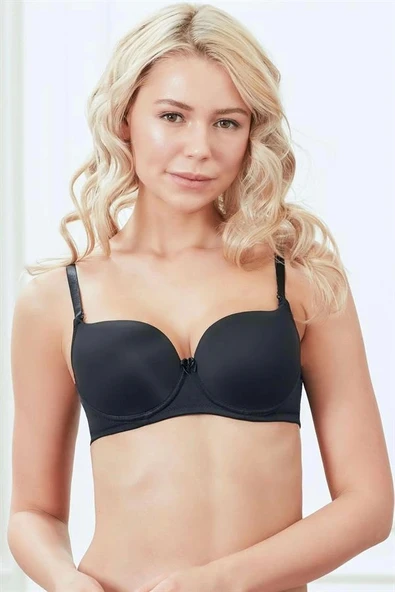AmoraSecret AmoraSecret Balenli Desteksiz Dolgusuz Askıları Çıkabilen Günlük Klasik T-Shirt Sütyeni - 3