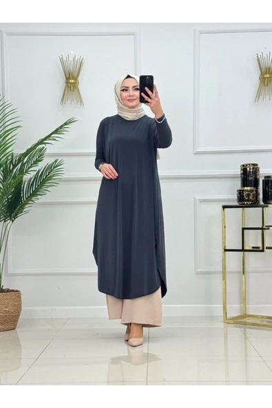 Kadın Tesettür Tunik Sandy Kumaş - Resim 3