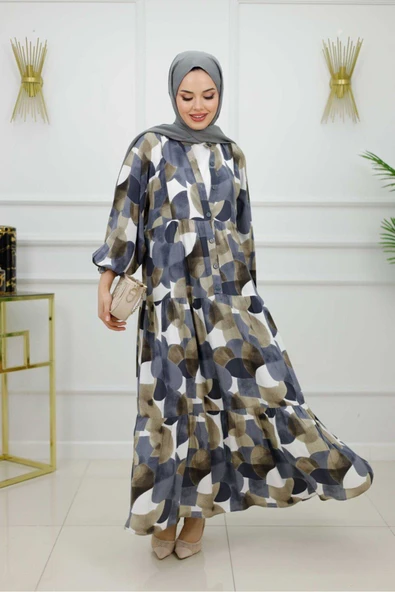 Kadın Tesettür Elbise - Resim 6