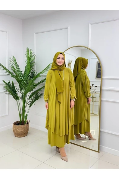 Kadın Tesettür Takımı 2'Li Takım Etek & Tunik - 6