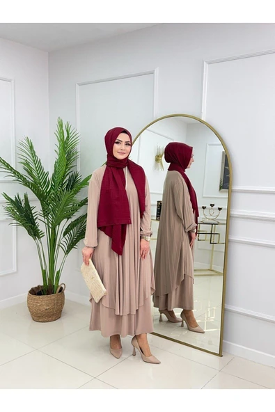 Kadın Tesettür Takımı 2'Li Takım Etek & Tunik - Resim 6