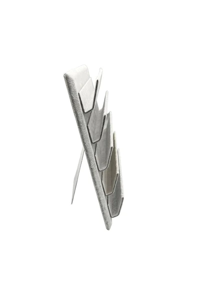 Süet Kumaş 20/16 Cm Gri Renk Ayaklı Küpe Standı - 3