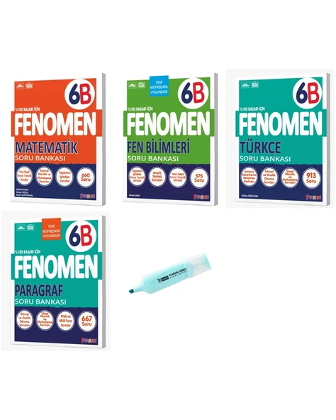 6. Sınıf B Serisi Matematik Fen Türkçe Ve Paragraf Soru Bankası ürün görseli 1
