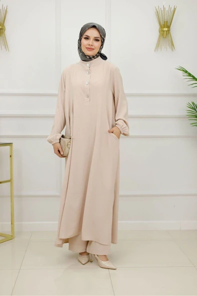 Kadın Tesettür 2'Li Takım Tunik & Pantolon - Resim 3