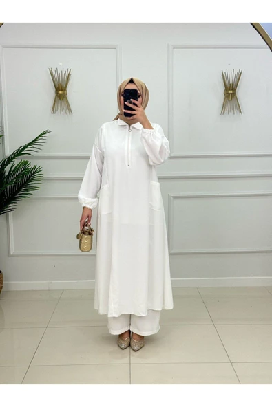 Kadın Tesettür Giyim 2'Li Takım Tunik & Pantolon - Resim 8