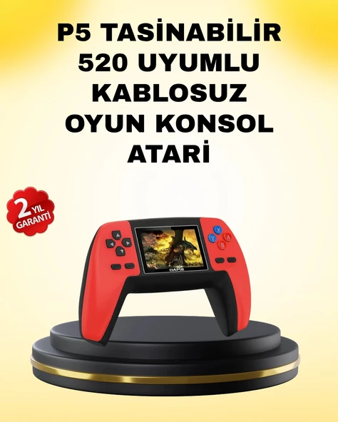 P5 Retro GamePad 520 Oyunlu TV ve Elde Oynanabilir Konsol ürün görseli 1