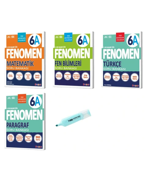 6. Sınıf A Serisi Matematik Fen Türkçe Ve Paragraf Soru Bankası