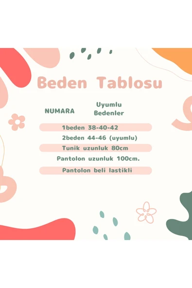 Kadın Tesettür Pantolonlu Takım 2'Li Tunik & Pantolon Takımı - 6