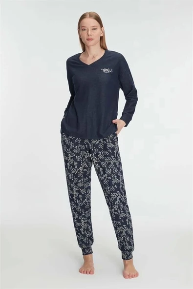 AmoraSecret AmoraSecret Uzun Kol Sweatshirt Pantolon Pijama Takımı - 1