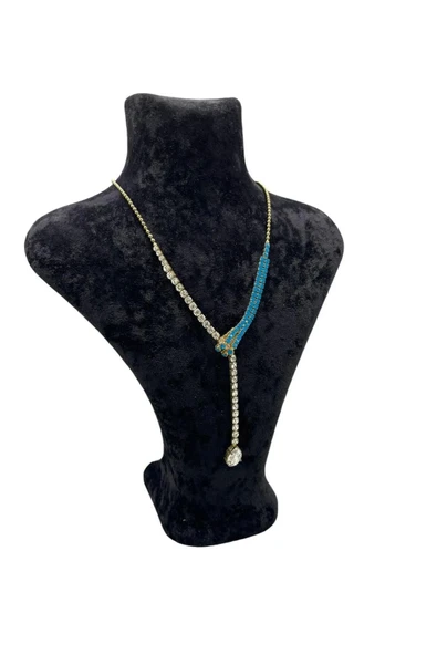 Londra Model Süet Kumaş Siyah Renk 28/ 22 Cm Kolye Sergileme Mankeni ürün görseli