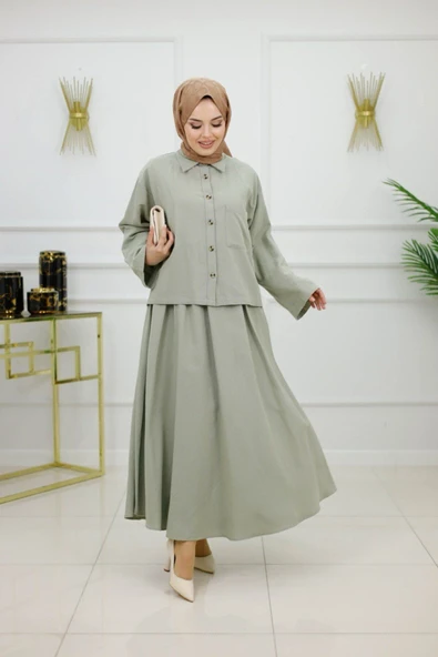 Kadın Tesettür 2'Li Takım Etek & Tunik ürün görseli