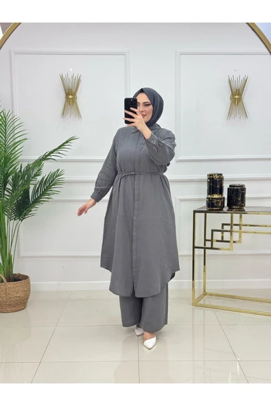 Kadın Tesettür Takım 2'Li Pantolon & Tunik Takımı - 3