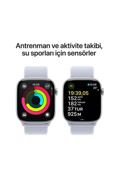 Apple Watch Series 10 Gps 42mm Gümüş Alüminyum Kasa Bulut Mavisi Spor Loop Mwwd3tu/a KUTUSU AÇIK SIFIR - Resim 4