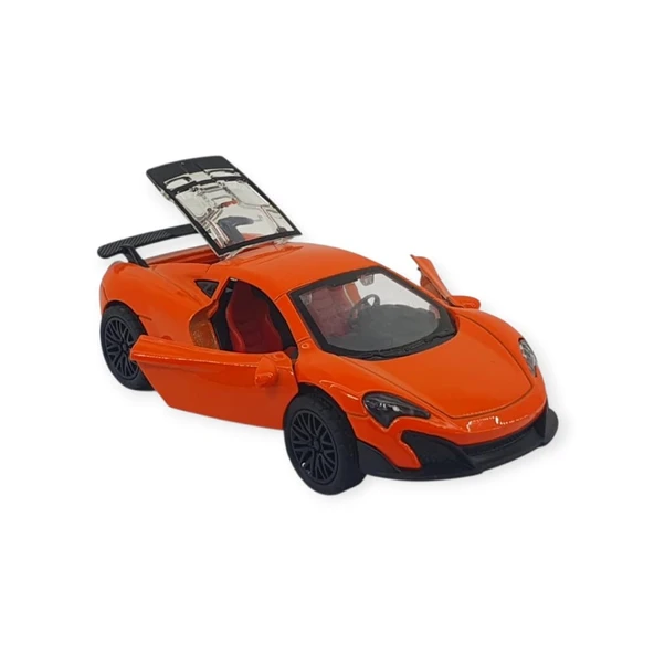 Çek Bırak Araba Metal - 3661C- Turuncu - Resim 2