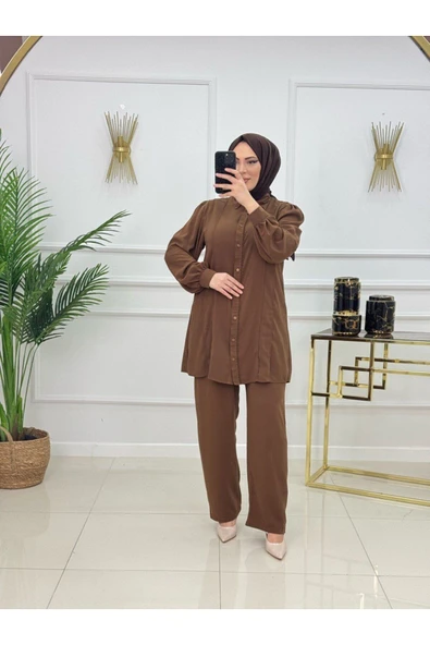 Kadın Tesettür 2'Li Takım Tunik & Pantolon - Resim 3