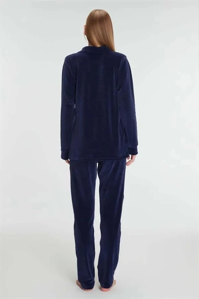 AmoraSecret AmoraSecret Pamuklu Fermuarlı Sweatshirt Pantolon Pijama Takımı - 3