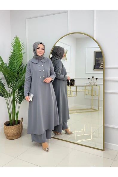 Kadın Tesettür Takım 2'Li Tunikli & Pantolon Takımı - 1