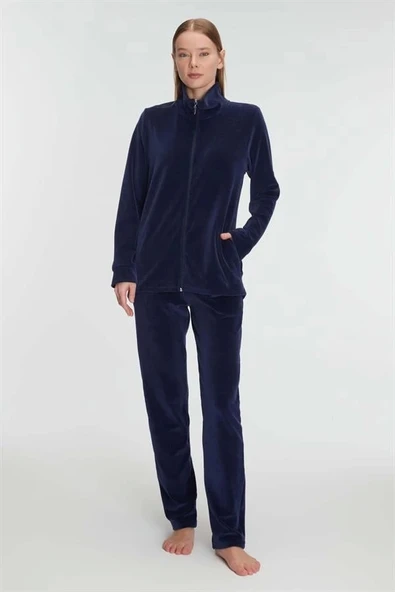 AmoraSecret AmoraSecret Pamuklu Fermuarlı Sweatshirt Pantolon Pijama Takımı - 1