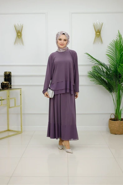 Kadın Tesettür Takım 2'Li Etek & Bluz Takımı ürün görseli