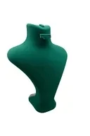 Londra Model Süet Kumaş Yeşil Renk 28/22Cm Takım Kolye-Küpe-Yüzük Sergileme Mankeni - 3