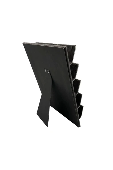 Süet Kumaş 20/16 Cm Füme Renk Ayaklı Küpe Standı - 3