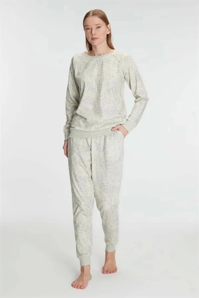 AmoraSecret AmoraSecret Pamuklu Uzun Kol Kışlık Pijama Takımı - 1