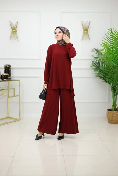 Kadın Tesettür 2'Li Takım Pantolon & Tunik Takımı - 1
