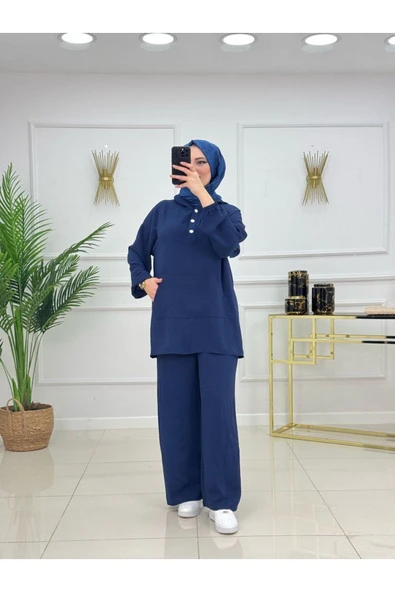 Kadın Tesettür Takım 2'Li Takım Pantolon & Tunik - Resim 7