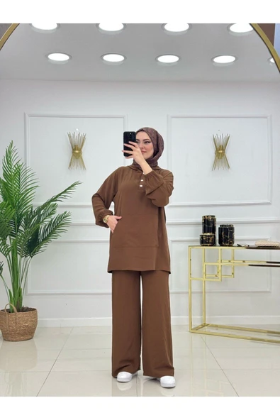 Kadın Tesettür Takım 2'Li Takım Pantolon & Tunik - Resim 5