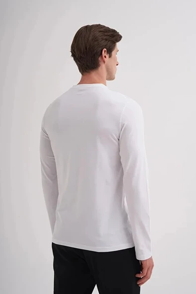 Cazador Slim Fit Likralı Pamuklu Süprem Kumaş Sweatshirt-56060 - Resim 3