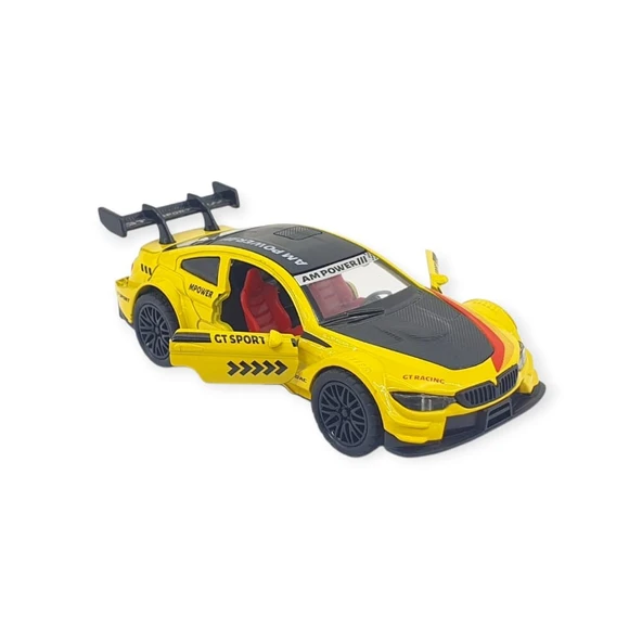 Çek Bırak Araba Metal - 3672C - Sarı-Siyah - Resim 3