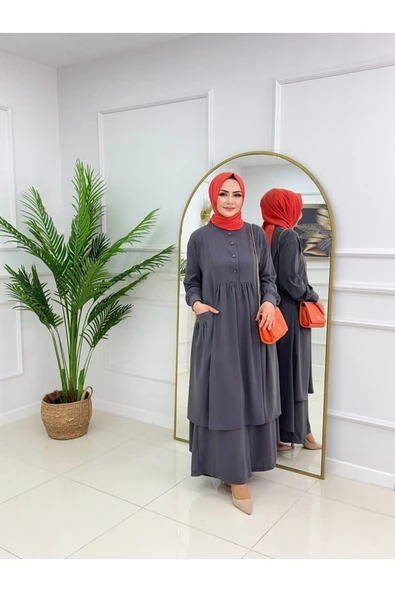 Kadın Tesettür Takım 2'Li Tunik & Pantolon Takımı - Resim 7