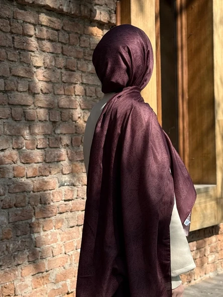 Pamuklu Soft İnci Desen Şal-Vişne Çürüğü - 3