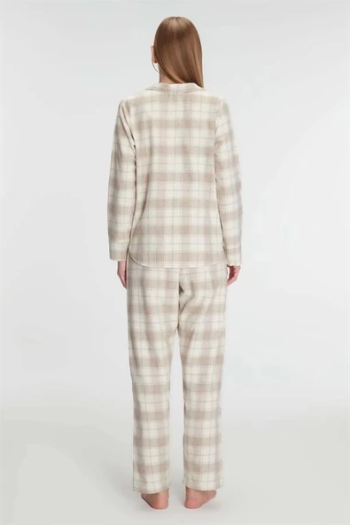 Amora Secret Pamuklu Uzun Kol Gömlek Pantolon Pijama Takımı - 3