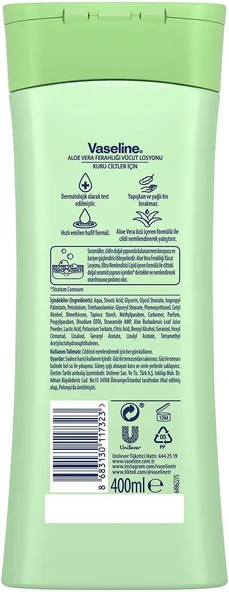 Vaseline Intensive Aloe Vera Ferahlığı Yatıştırıcı ve Rahatlatıcı Losyon 400 ml - 3