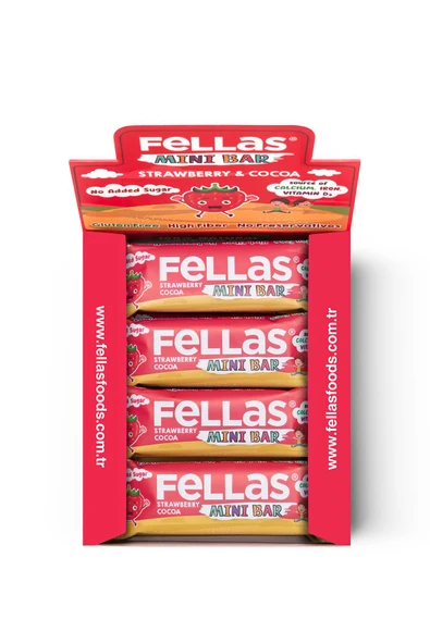 Mini Meyve Bar - Çilekli ve Kakaolu 28g x 12 Adet - 5