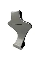 Londra Model Süet Kumaş 22/18 Cm Siyah Renk Kolye Sergileme Mankeni - Resim 4