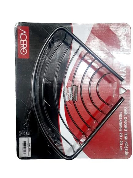 Çelikayna Paslanmaz Krom Oval Tekli Banyo Köşelik Siyah-CLK698S - 4