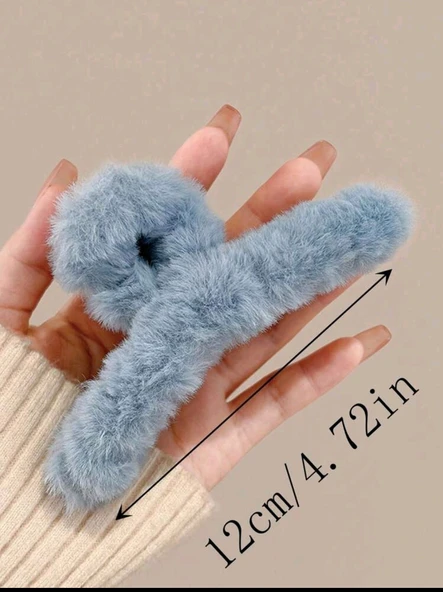 4'lü Tüylü Saç Tokası - 3