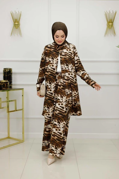 Kadın Tesettür 2'Li Takım Tunik & Pantolon - 2