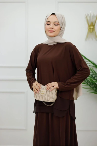 Kadın Tesettür Takım 2'Li Etek & Bluz Takımı - Resim 11