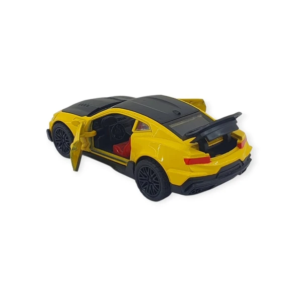 Çek Bırak Araba Metal - 3611C - Sarı - Resim 3