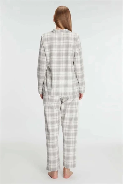 Amora Secret Kare Desenli Pamuklu Gömlek Pijama Takımı - 3