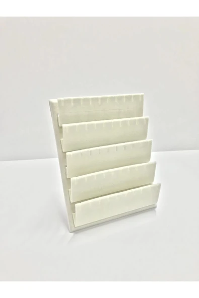 Süet Kumaş 20/16 Cm Krem Renk Ayaklı Küpe Standı ürün görseli