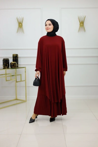 Kadın Tesettür Pantolonlu Takım 2'Li Takım Tunik & Pantolon - Resim 5