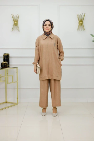 Kadın Tesettür Takım 2'Li Pantolon & Tunik Takımı - Resim 7
